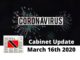 Cabinet Corona virus march 16th 2020